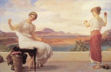 Winding the Skein Academicism Frederic Leighton Oil Paintings